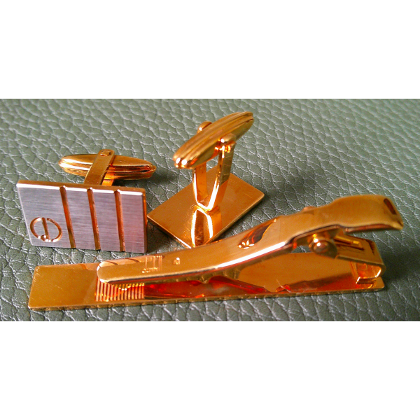Dunhill Vintage Cufflink and Tie Clip Set