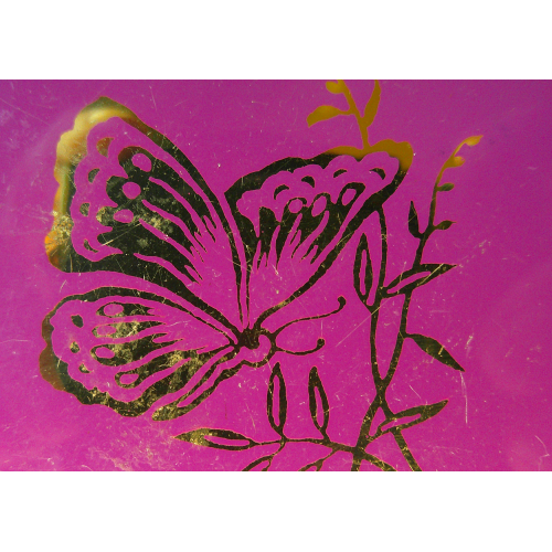 Vintage Purple Butterfly Compact