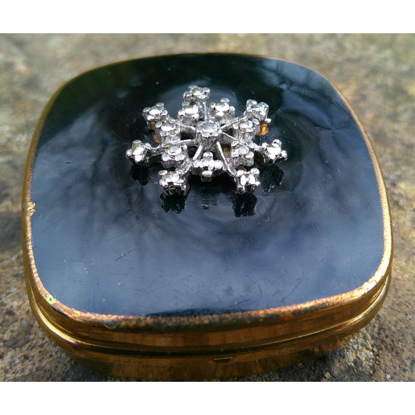 Art Deco Pill Box Black