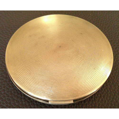 Art Deco Black (Stratton) Compact with Sparkling Bow