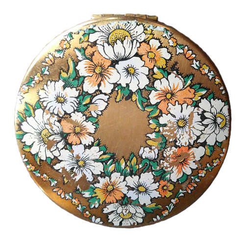 A Vintage Floral Design Compact by KG