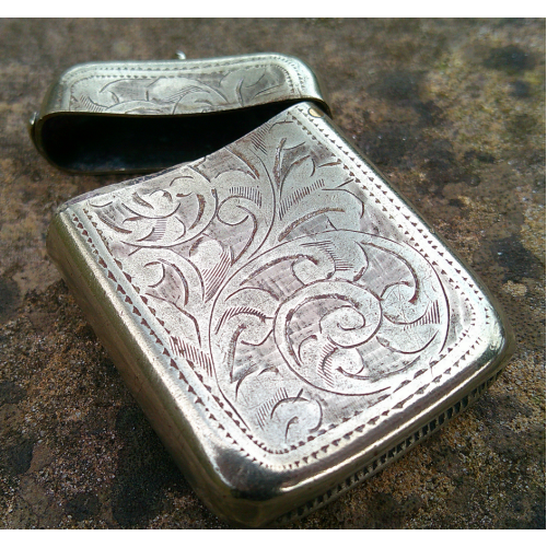 Vintage Silver Match Holder EPNS