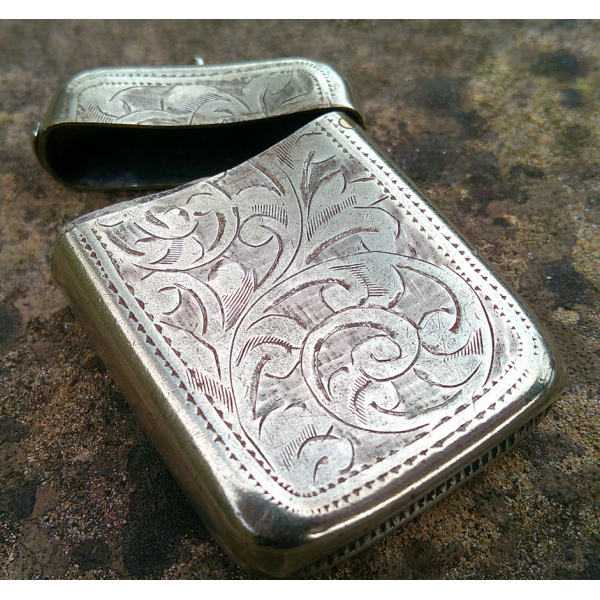 Vintage Silver Match Holder EPNS