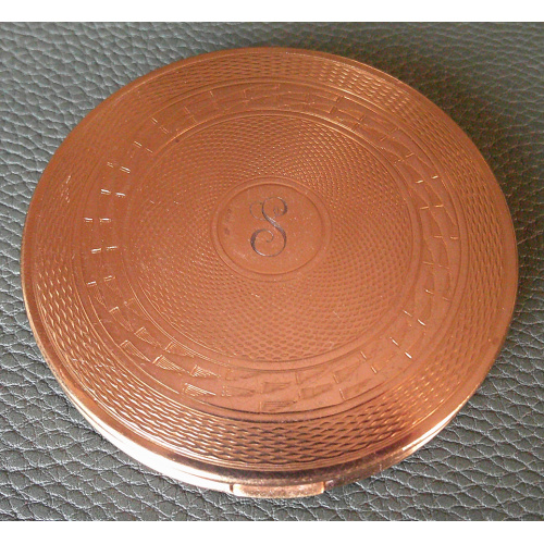 A Vintage (Stratton) Round Gold Coloured Spiral Compact