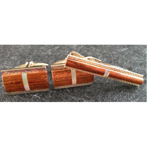 Vintage Stratton Jacaranda Cufflink Set