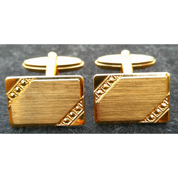 Vintage Gold Engraved Cufflinks