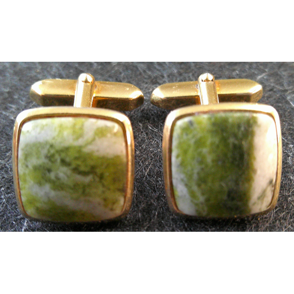 Vintage Green Stone Cufflinks