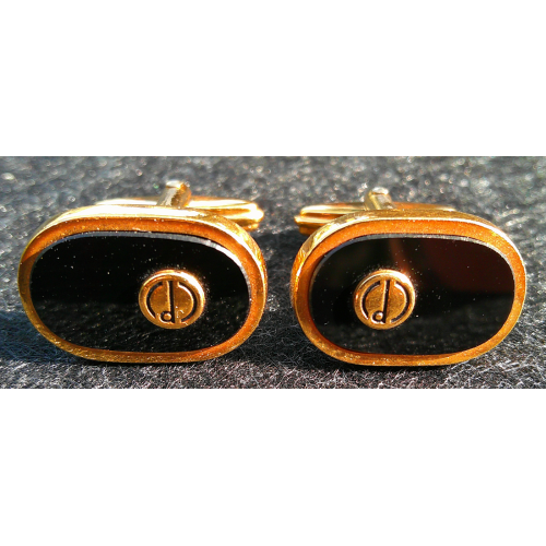 Dunhill Black and Gold Cufflinks