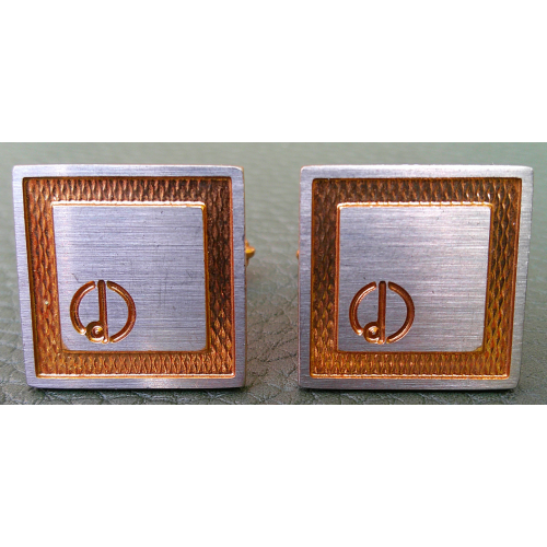 Dunhill Gold and Sliver Tone Tie Clip and Cufflink Set