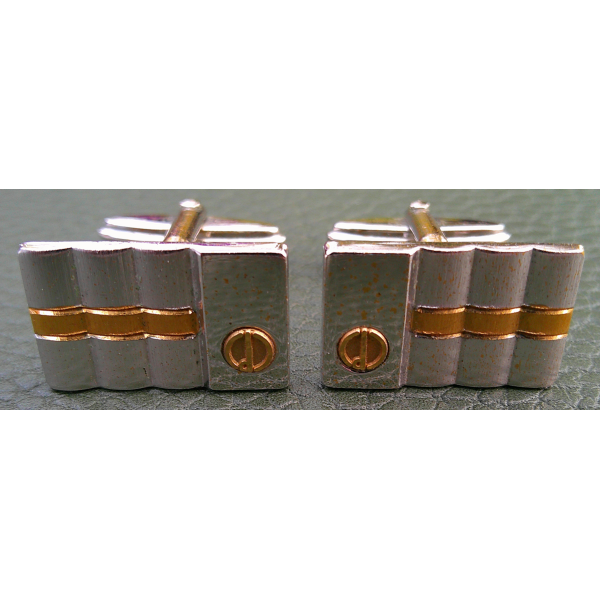 Alfred Dunhill Silver and Gold Tone Cufflinks