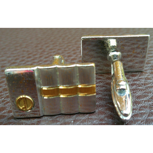 Alfred Dunhill Silver and Gold Tone Cufflinks