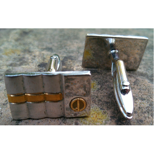 Alfred Dunhill Silver and Gold Tone Cufflinks