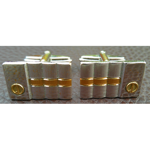 Alfred Dunhill Silver and Gold Tone Cufflinks
