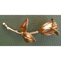Vintage 1950's Giovanni Gold Coloured Gold Rose Brooch