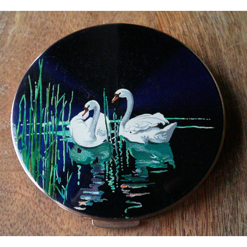 Vintage and Rare Stratton Swan Compact