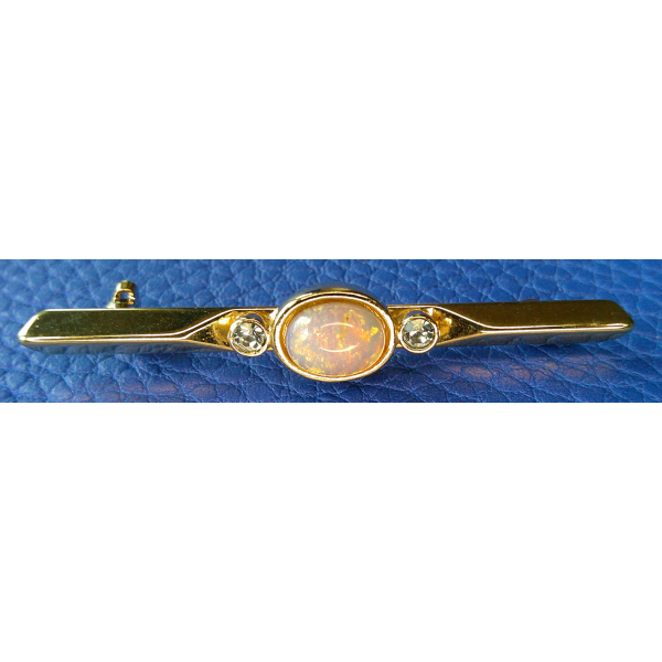 Vintage Faux Opal and Gold Brooch (Rayon)