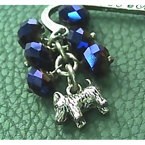 Vintage Dog and Blue Stones Bookmark