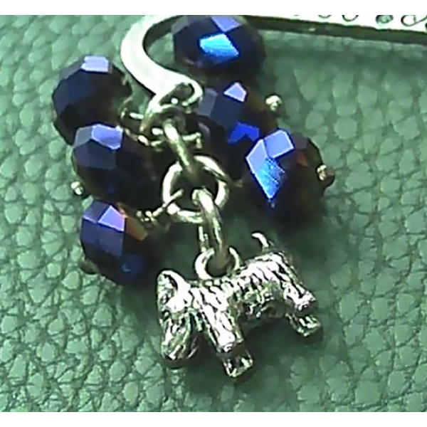 Vintage Dog and Blue Stones Bookmark