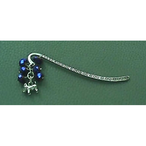 Vintage Dog and Blue Stones Bookmark