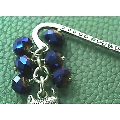 Vintage Dog and Blue Stones Bookmark