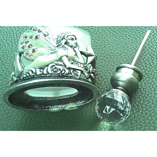 Vintage Pink Stones Fairy Perfume Bottle